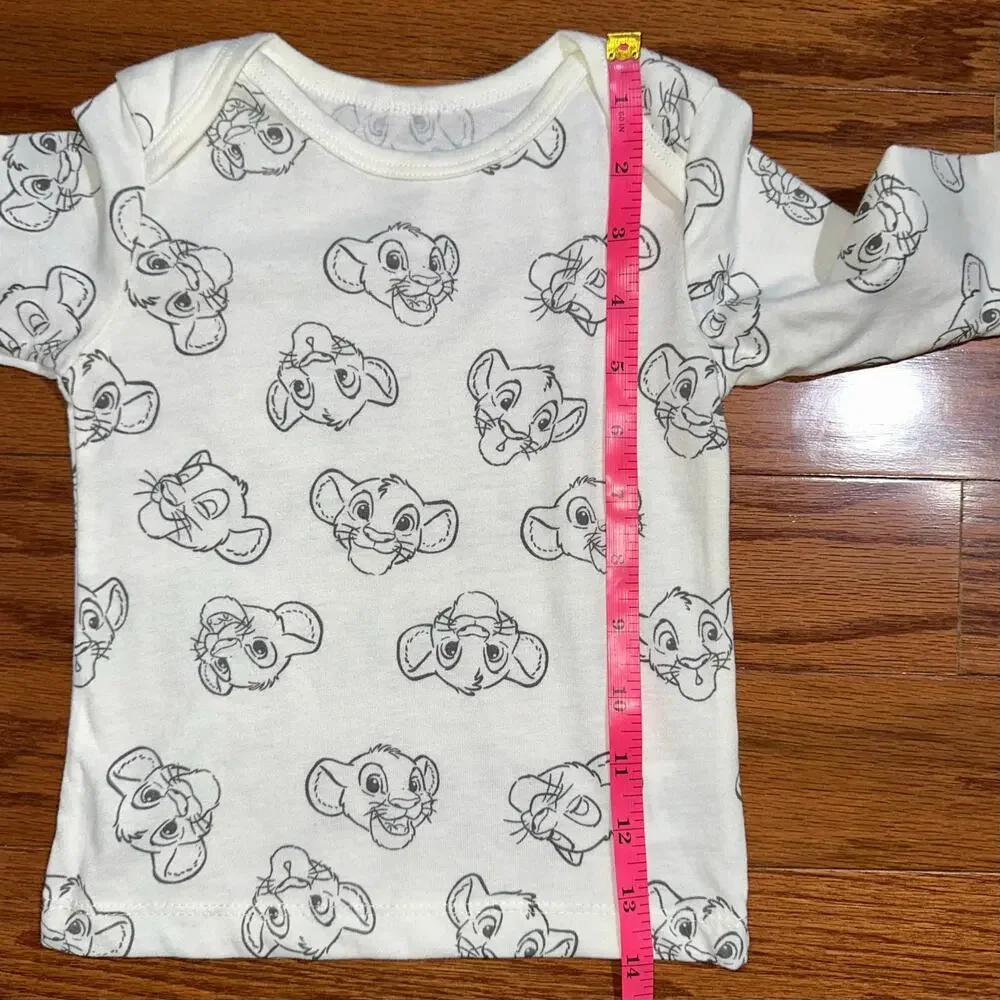 NWT Disney Baby Lion King Simba White Long Sleeve T-Shirt Size 18M